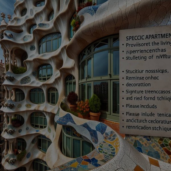 Quels appartements à Barcelone offrent une expérience de vie dans l'architecture de Gaudí?